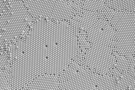 Small stainless steel ball on white background