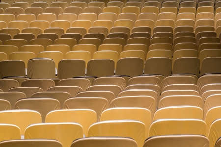 Theater seats in rows from back viewの写真素材