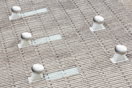 Turbine roof ventilation system on top of the roofの写真素材