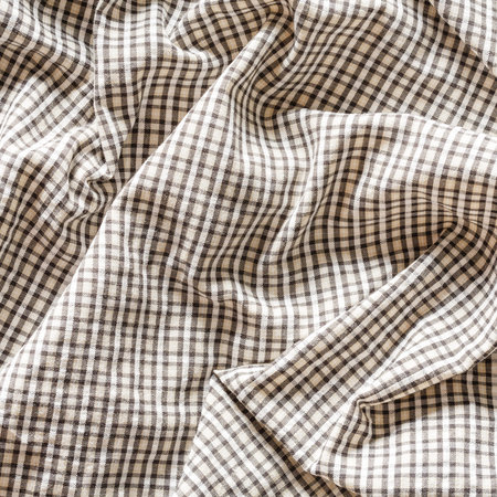 Close up wrinkled old and dirty checkerboard pattern cloth texture