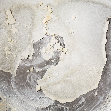 Close up carbonate scale in bottom of stainless steel potの写真素材