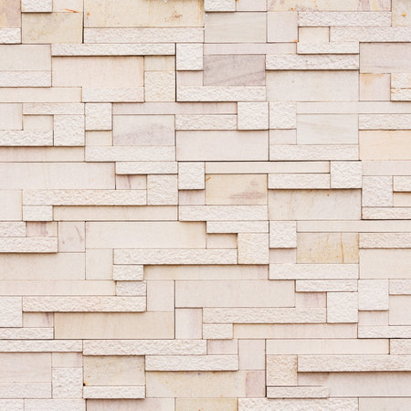 Close up old and dirty stone wall tiles texture
