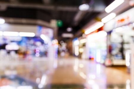 Abstract blurred people in shopping centerの写真素材
