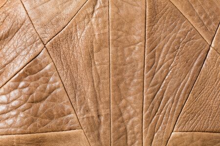 Close up brown color genuine leather textureの写真素材