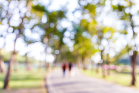 Abstract blur people picnic in public park with family or friends, urban leisure lifestyleの写真素材