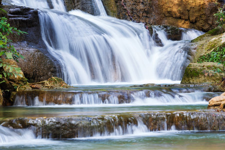 Beautyful waterfall in national park of Thailand, nature background
