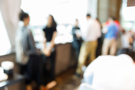 Abstract blur people during coffee break time in seminar meeting or party eventの写真素材