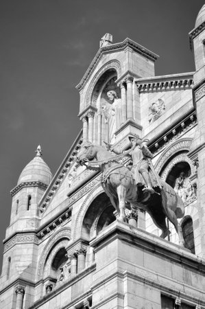 Mon Matre Catheral at the top of the hill in Paris Franceの写真素材
