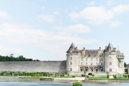Beautiful Old Castle and grounds in the South of Franceのeditorial素材