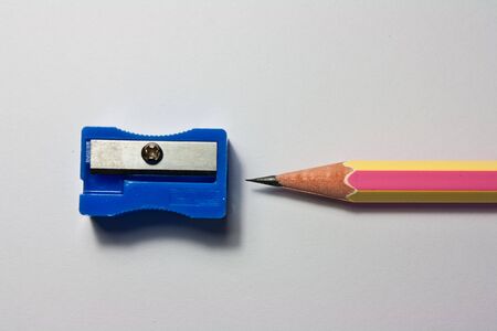 sharpener and pencil の写真素材