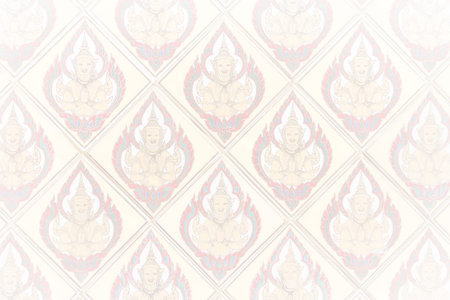 Thai traditional classic pattern in decorated temple