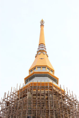 Buddhist church roofの写真素材