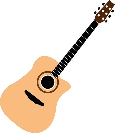 acoustic guitarのイラスト素材
