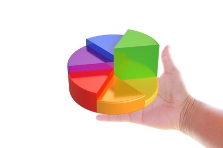 Business man hand graphの写真素材