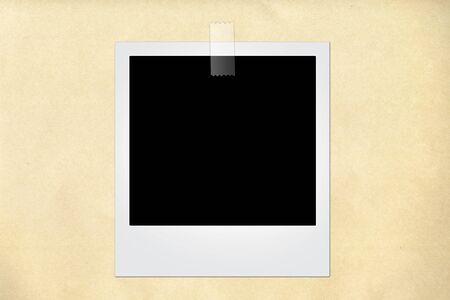 note paper taped on backgroundの写真素材