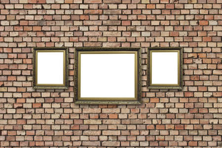 picture frame on wall to put your own pictures in の写真素材