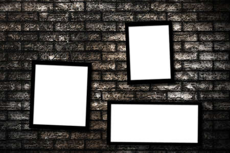picture frame hang on wallの写真素材