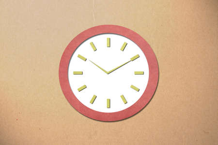 Time on Old Paper Clockの写真素材