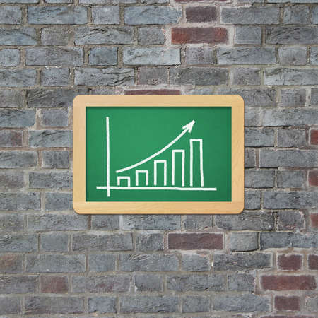 Blank chalkboard graphの写真素材