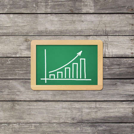 Blank chalkboard graphの写真素材