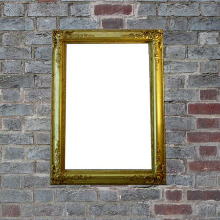 picture frame on wall to put your own pictures in の写真素材