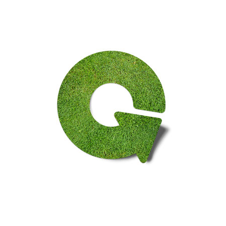 green grass arrowの写真素材