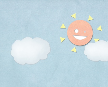 Sun sea paperの写真素材