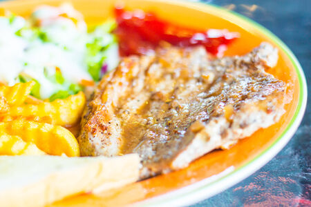 Eating Steakの写真素材