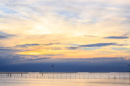 sea sunset in thailandの写真素材