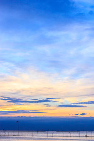 sea sunset in thailandの写真素材
