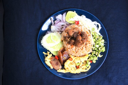 Rice Seasoned with Shrimp Paste Recipeの写真素材