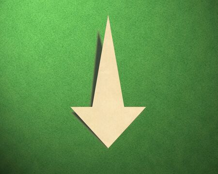 Down arrow on the backgroundの写真素材