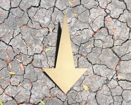 Down arrow on the backgroundの写真素材