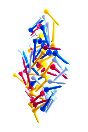 colourful golf teesの写真素材