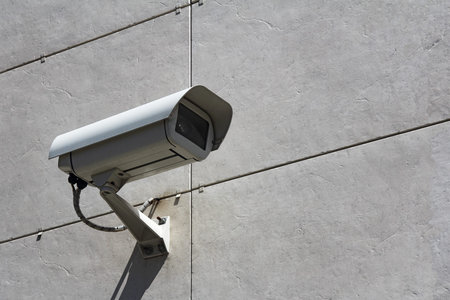 Video Camera Security System on the wall