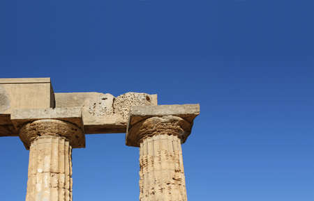 The largest Greek temple in Selinus, Sicilyの写真素材