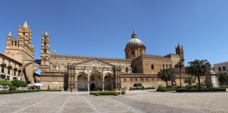 The magnificent old Cathedral of Palermo, Sicilyの写真素材