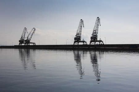 Cranes in the shipの写真素材