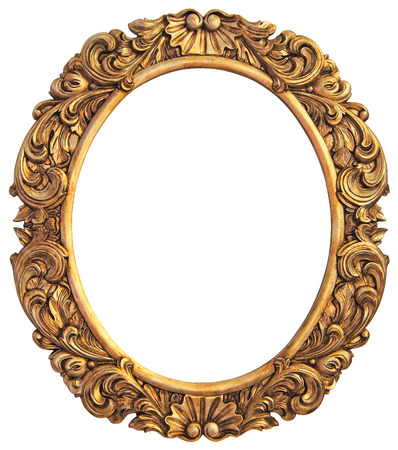 Antique gilded Frame Isolated の写真素材
