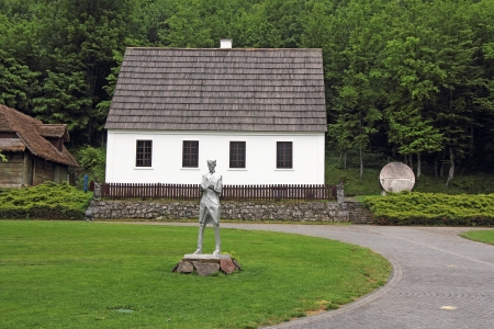 Nikola Tesla birth house and memorial center in Smiljan, Lika, Croatiaのeditorial素材