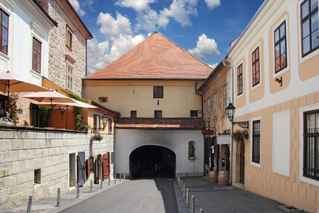 Zagreb stone gate, one of the most famous symbols of the cityの写真素材
