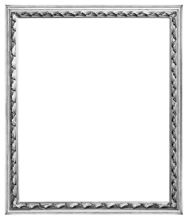 Old silver wooden frame for mirrors and tapestriesの写真素材