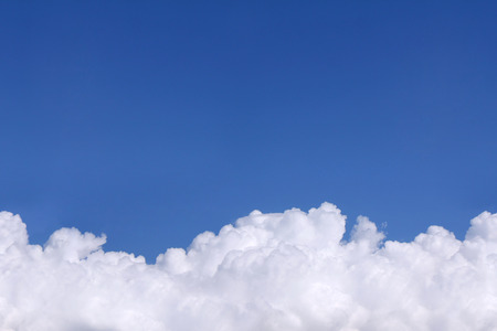Clouds on the blue sky as seamless patternの写真素材