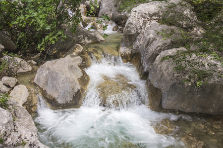 Beautiful mountain stream located in the Paklenica National Park in Croatia
の写真素材