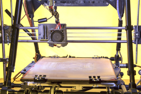 Three dimensional printer, Printing with Plastic Wireの写真素材