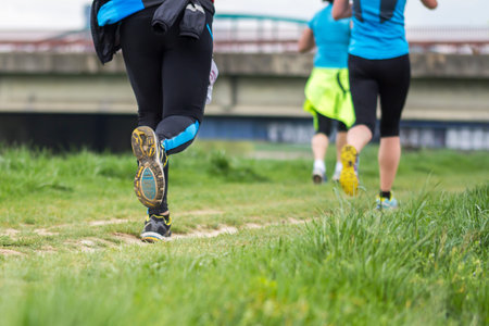 Outdoor marathon cross-country running fitness and healthy lifestyle