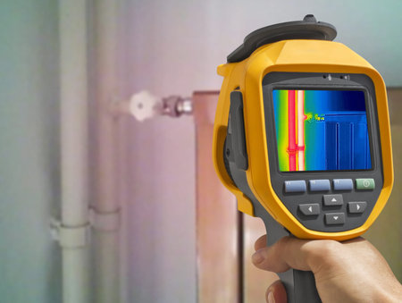 Recording closed Radiator Heater with Infrared Thermal Camera