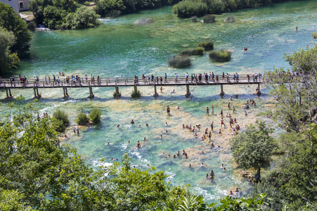 Krka National Park one of the most famous and the most beautiful park in Croatiaのeditorial素材