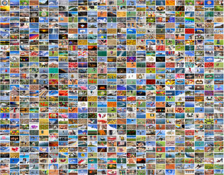 Big multimedia video and image wall of the TV screenの写真素材