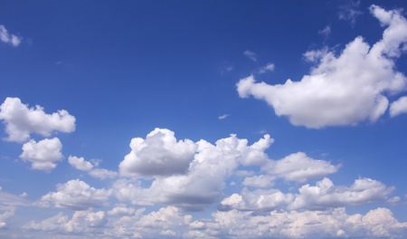 Blue sky with white clouds as background 
の写真素材